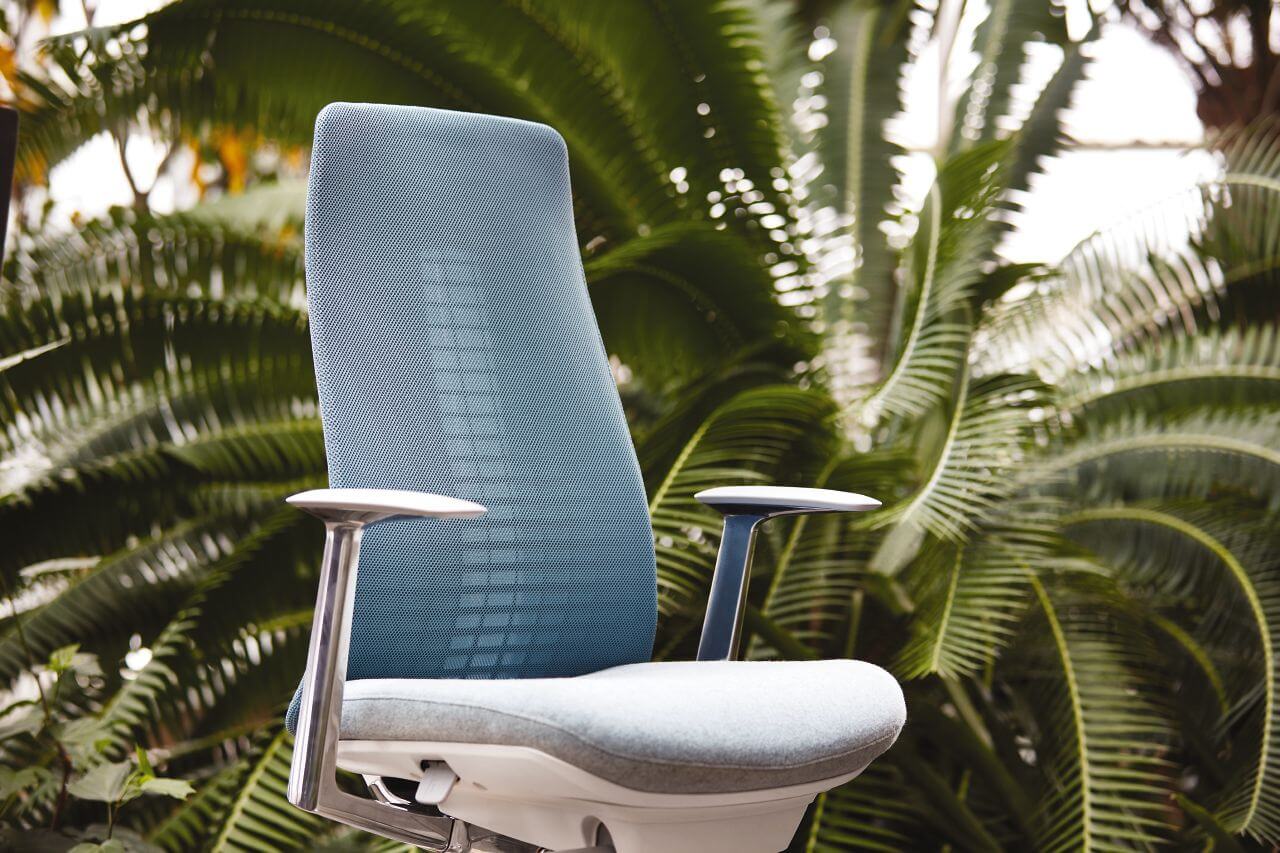 Kancelárska stolička inšpirovaná prírodou - modrá