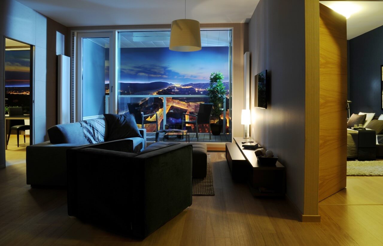 Panorama City - vzorový byt č.1 - obývacia izba